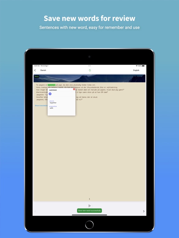 Danish Translator & Learn + iPad screenshot 6 - Productivity app