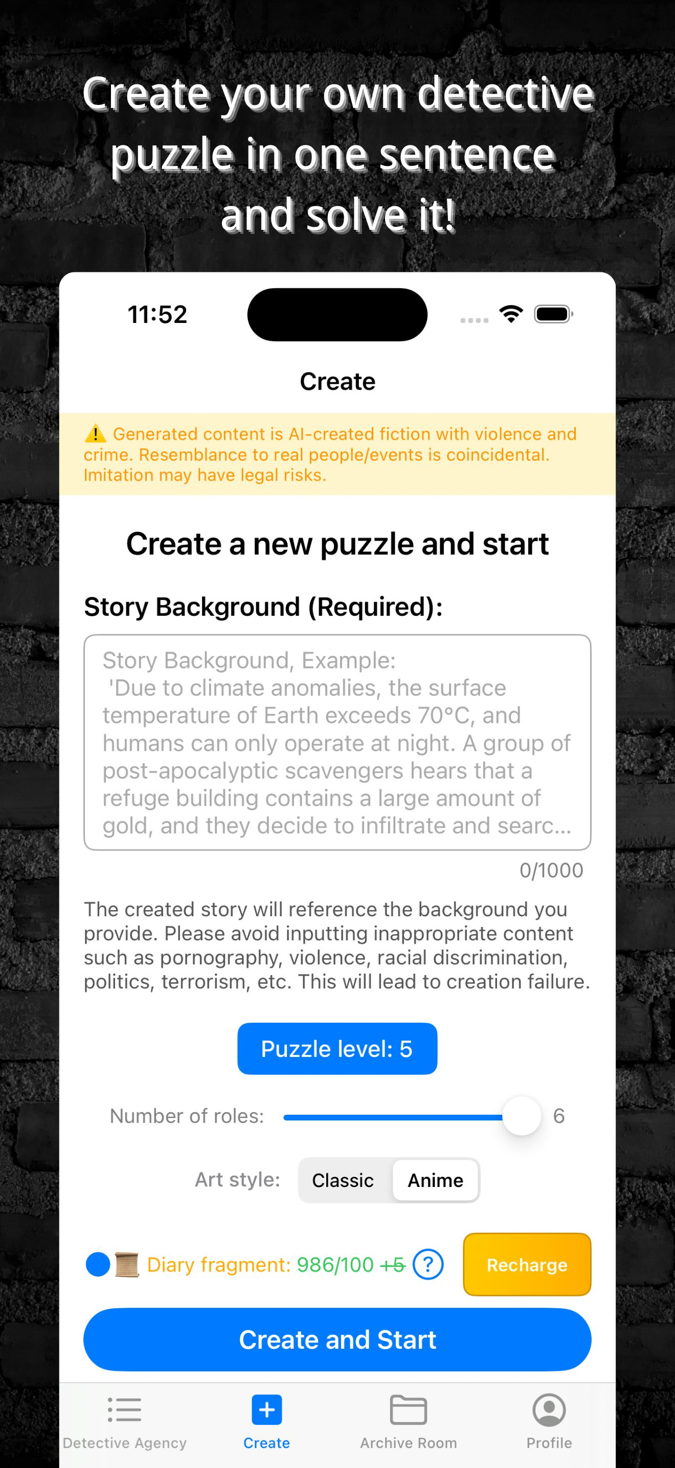 DetectiveX-Murder Mystery Game