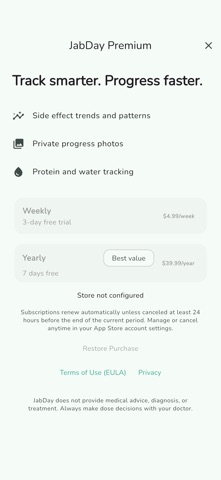 JabDay: Dose & Weight Tracker Screenshot 6 of 6