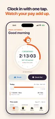Clockbird: Work Hours Tracker screenshot 1