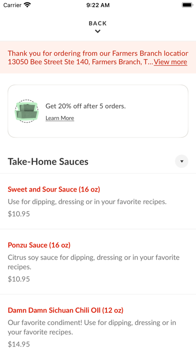 Red Stix Asian Street Food iPhone screenshot 3 - Food & Drink app