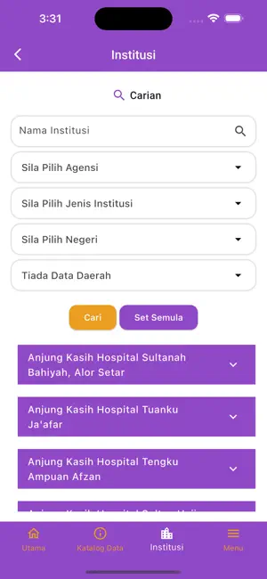 Sistem MaNIS screenshot 2