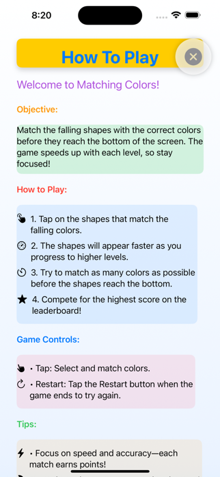 Falling colors and shapes Screenshot 3 of 3