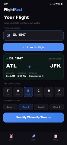 FlightRest screenshot