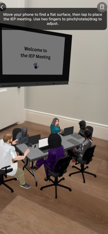 IEP Meeting Simulation Screenshot 1 of 3