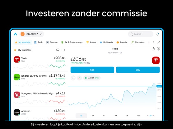Trading 212 - Stocks & ETFs iPad app afbeelding 1