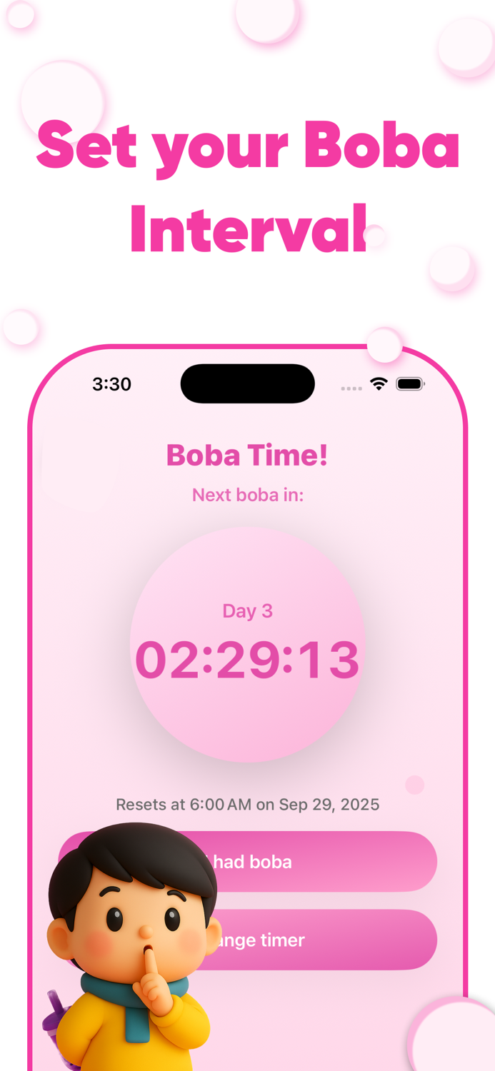 Boba Time Bubble Tea Timer