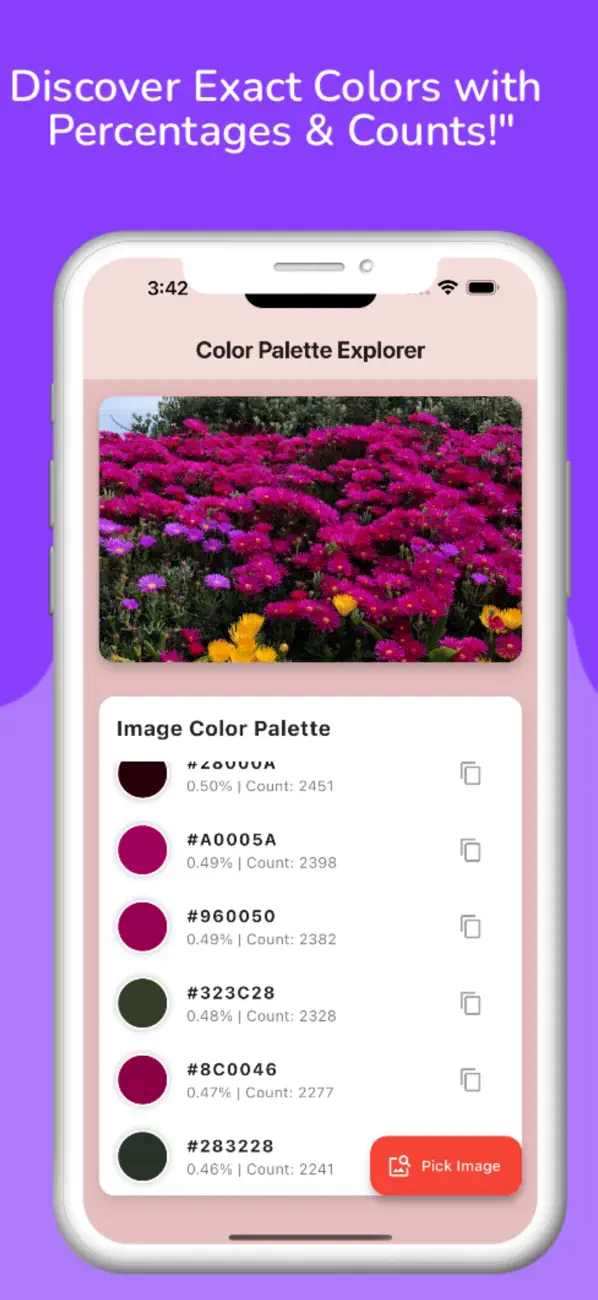 Screenshot #2 pour Color Palette Generator Pro