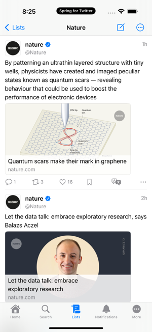 ‎Spring mini for Twitter Screenshot