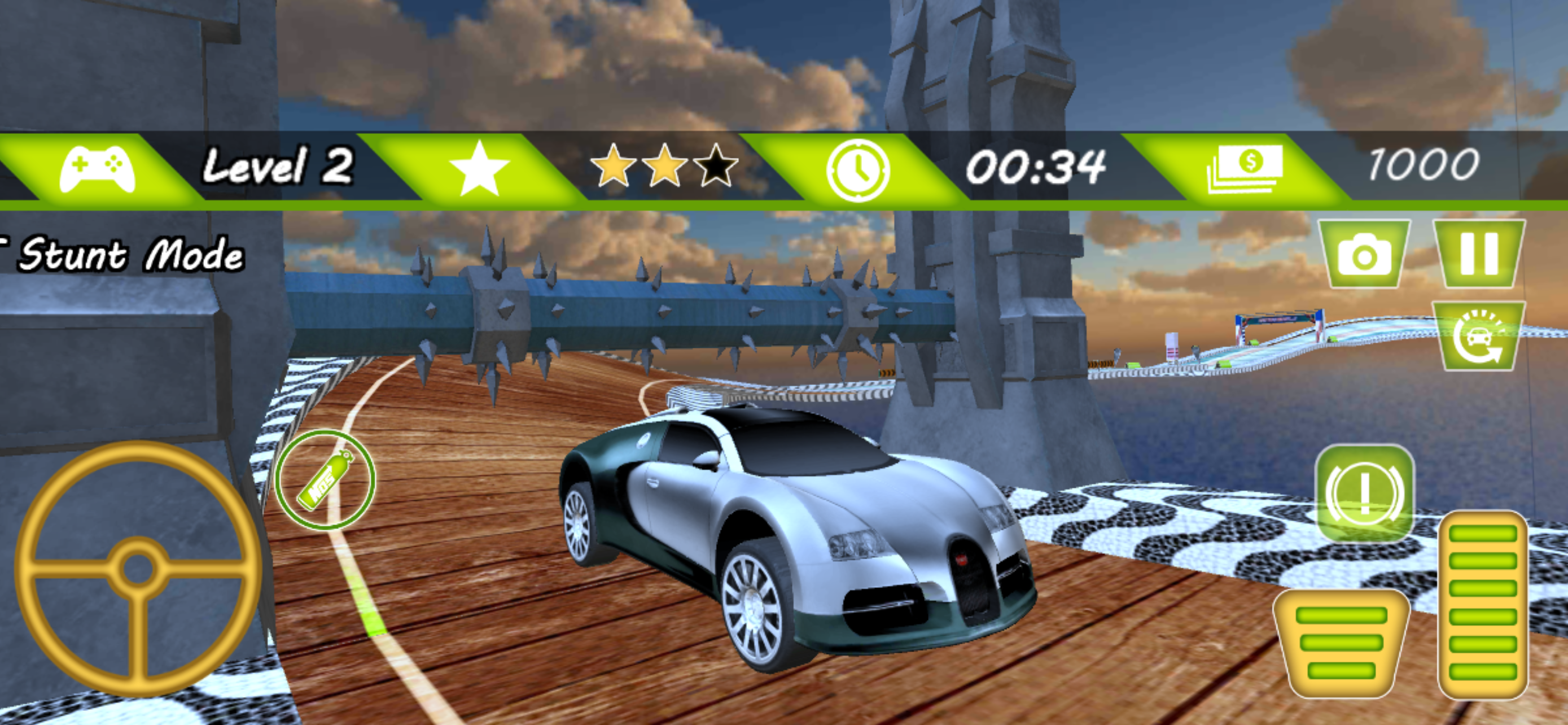 Mega Ramp Impossible Car Stunt