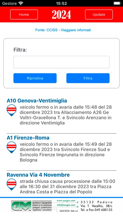 Calendario Divieti Camion 2025