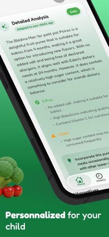 BabyCheck - Kids food scanner iPhone screenshot