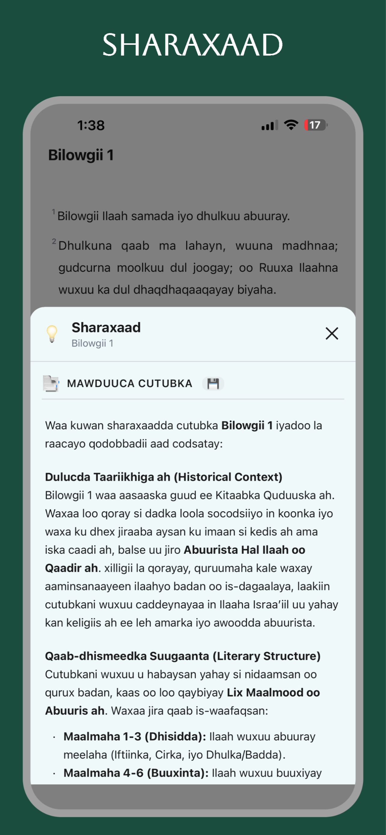 Somali Bible screenshot 7