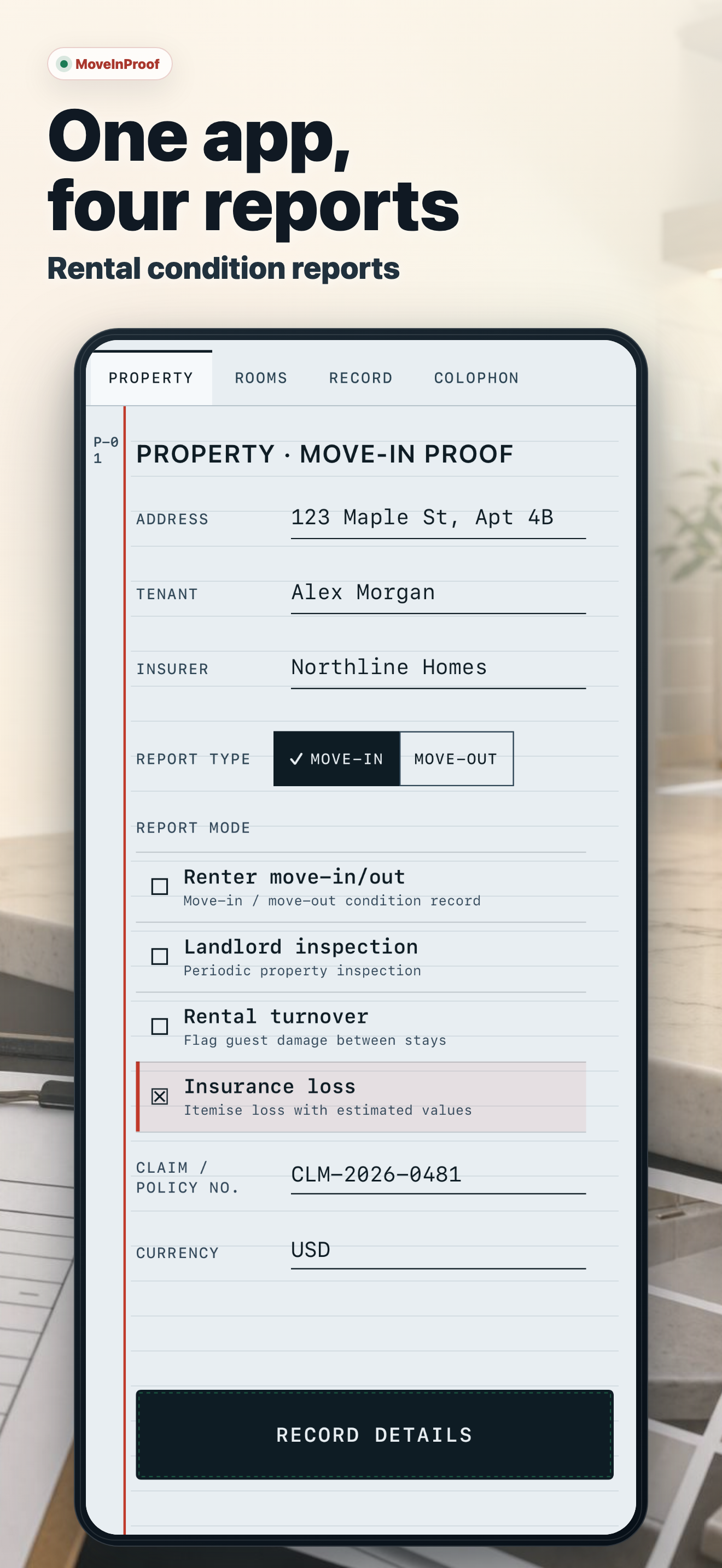 MoveInProof screenshot 3