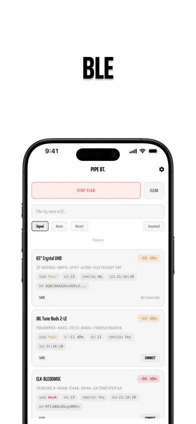 PIPE: Bluetooth Testing Tool screenshot 1
