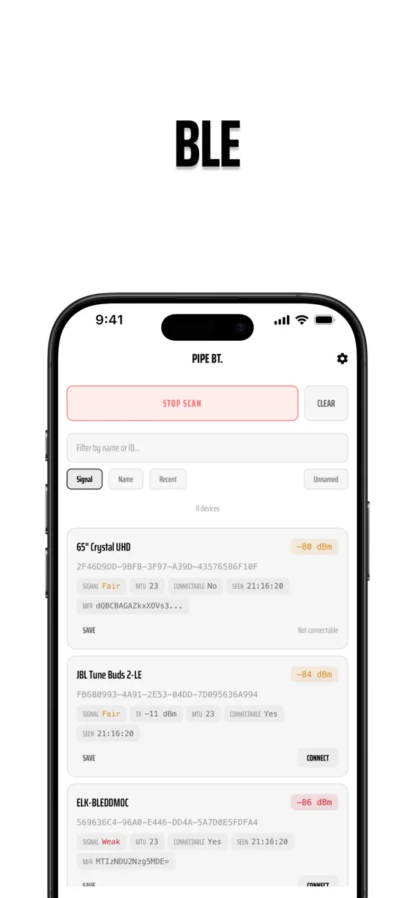 #1. PIPE: Bluetooth Testing Tool (iOS) โดย: Kubicle LLC