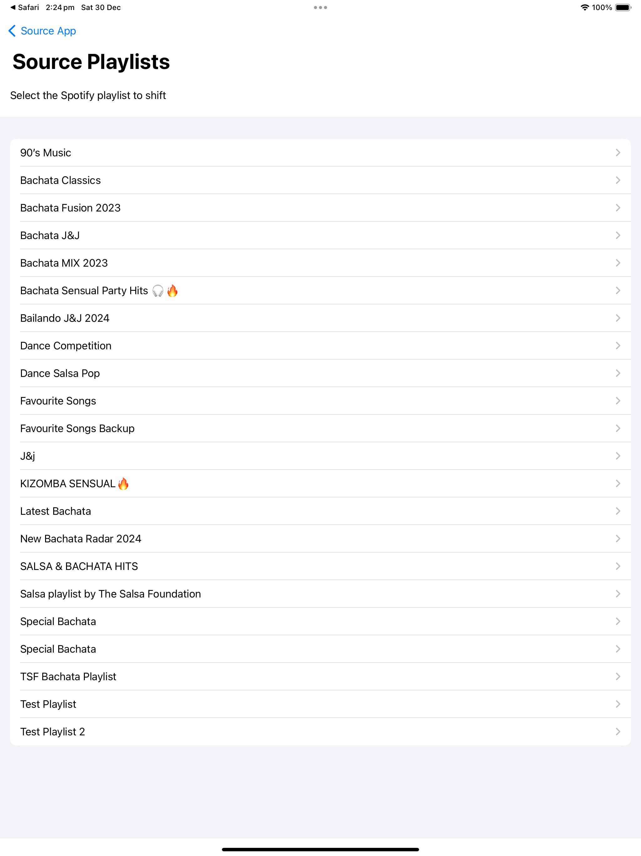 Playlist Shift