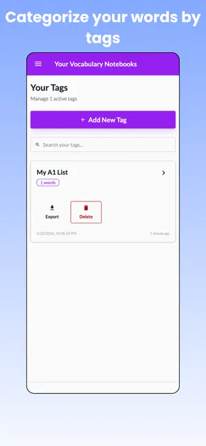 Your Vocabulary Notebook screenshot 4