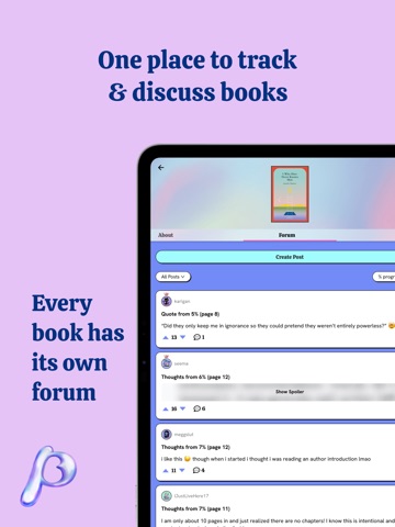 Pagebound: Social Book Tracker iPad screenshot 1