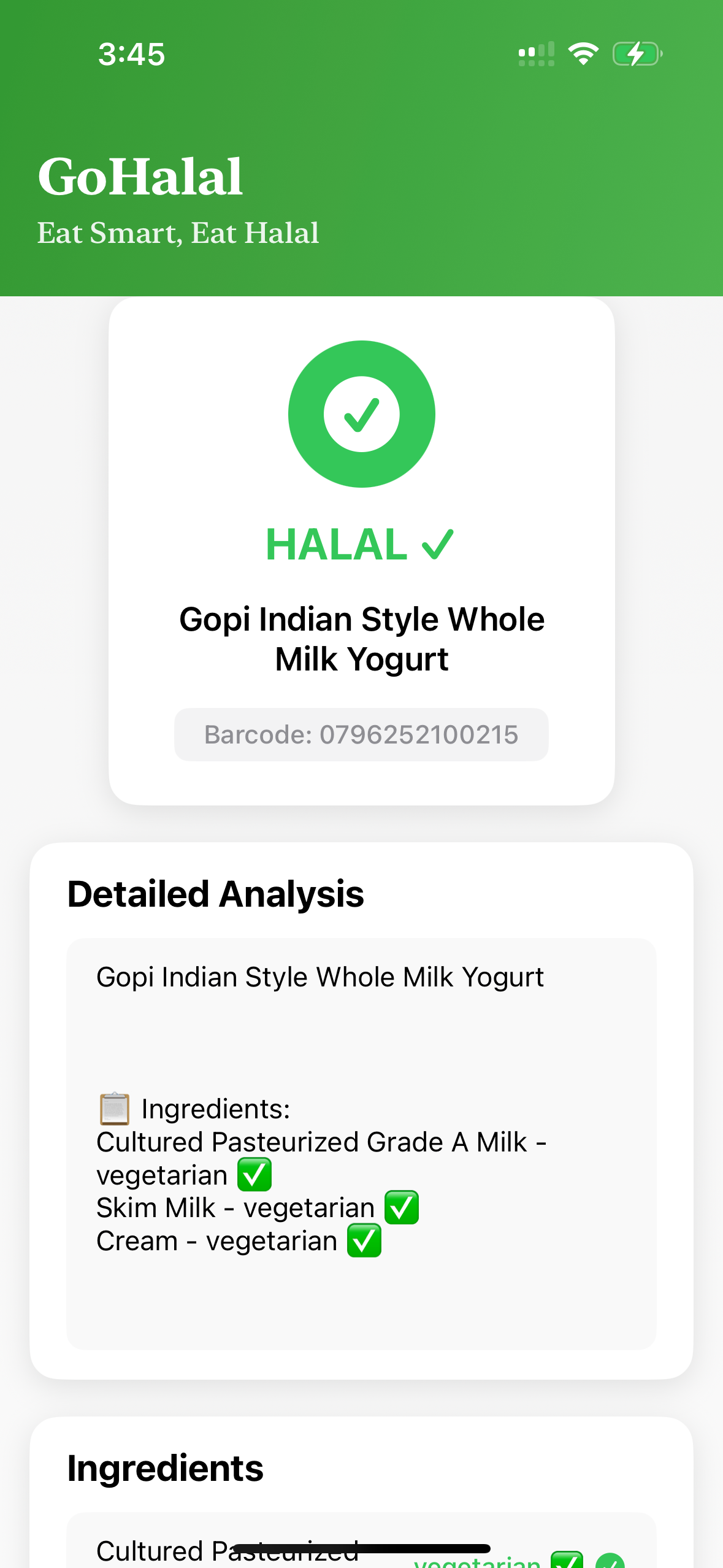 Go Halal - Product Scanner
