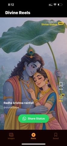 Divine Status: Hindu Reels iPhone screenshot