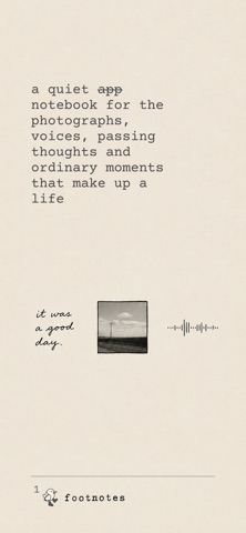 footnotes: notes for noticing iPhone screenshot 1