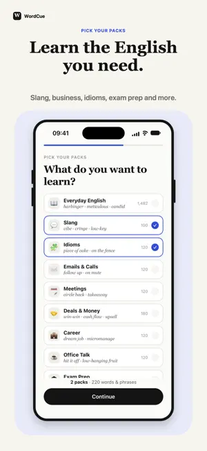 WordCue: Vocabulary & Slang screenshot 2
