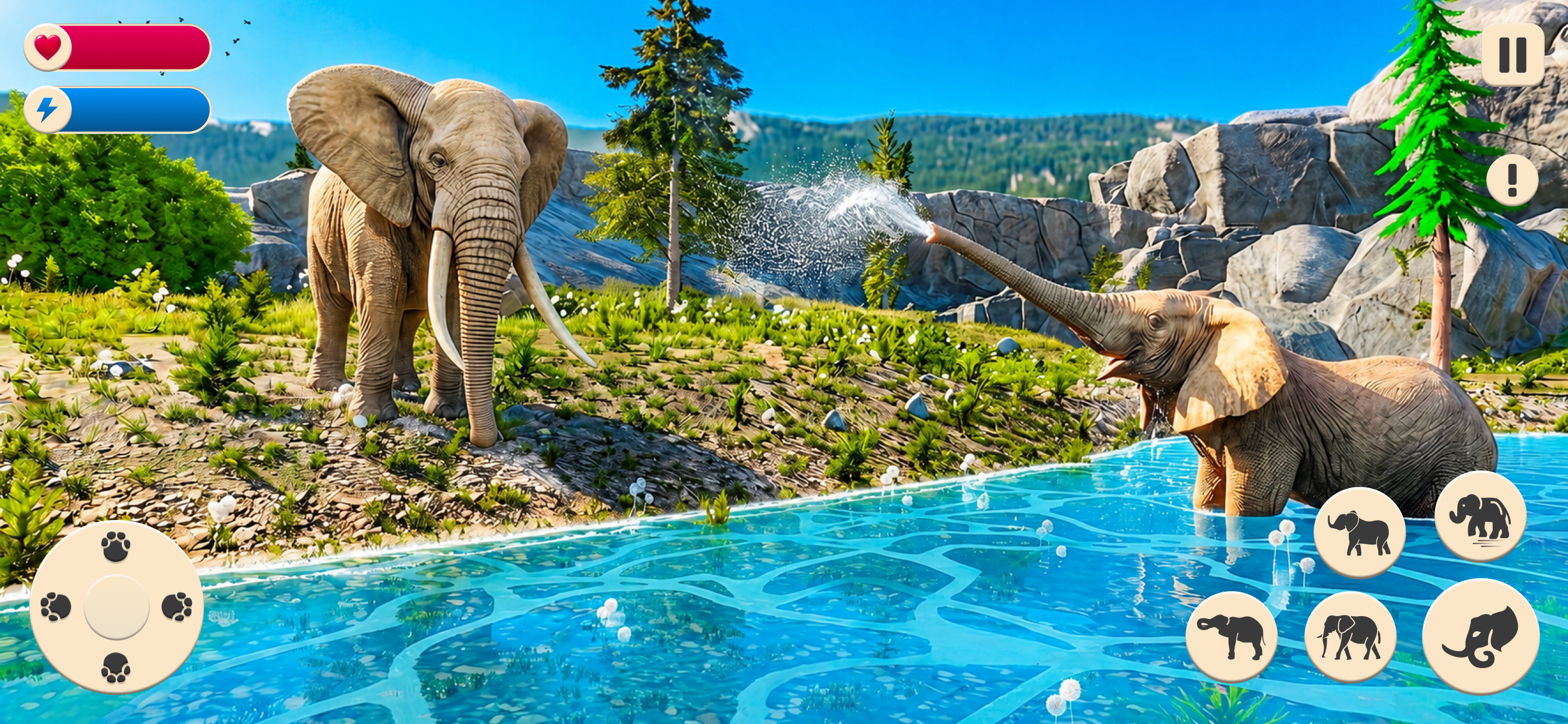 African Elephant Safari Animal screenshot 3