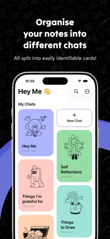 Hey Me - Chat Notes screenshot