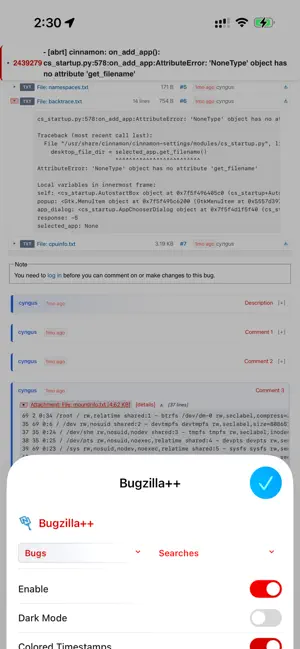 Bugzilla++ screenshot 3