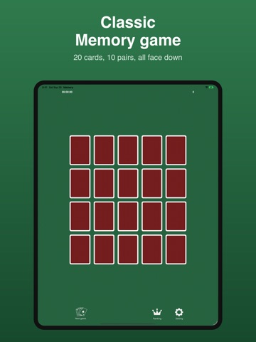 Solitaire / Memoria20 iPad screenshot