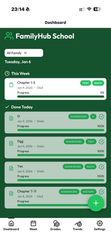 FamilyHub - Homework Tracker screenshot