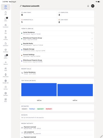 KeyBolt Mobile iPad screenshot