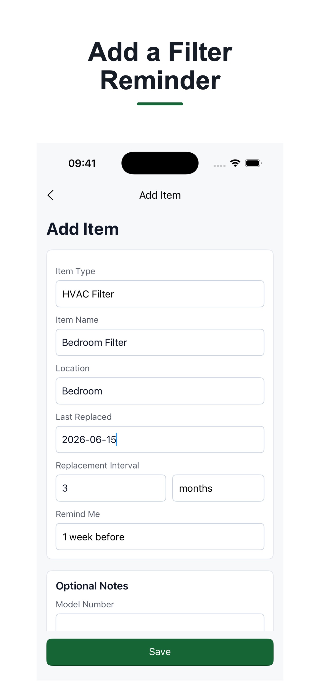 Screenshot 2 of Home Filter Reminder