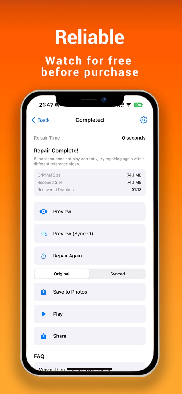 iPhone screenshot