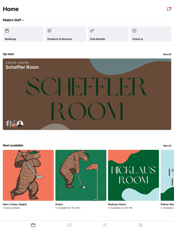 Majors Golf iPad screenshot 1 - Productivity app