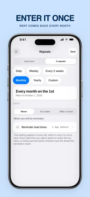Bills Organizer: Bill Calendar screenshot 4
