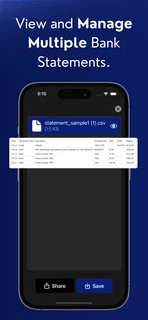 US Bank Statements PDF to CSV screenshot 3