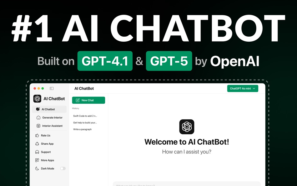 #1. AI Chatbot : Chat AI Assistant (macOS) 来自: Hunain Tariq