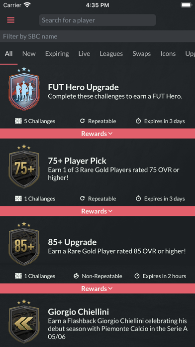 FUT Mind 25 - Players database Screenshot