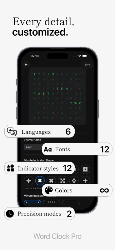 Word Clock Pro - Widget screenshot 7 of 7