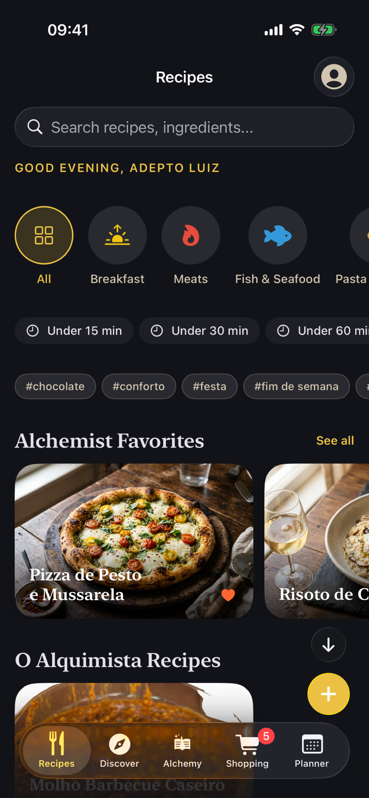 OAlquimista — Recipe Book