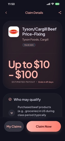 ClaimNow: Track Claims iPhone screenshot