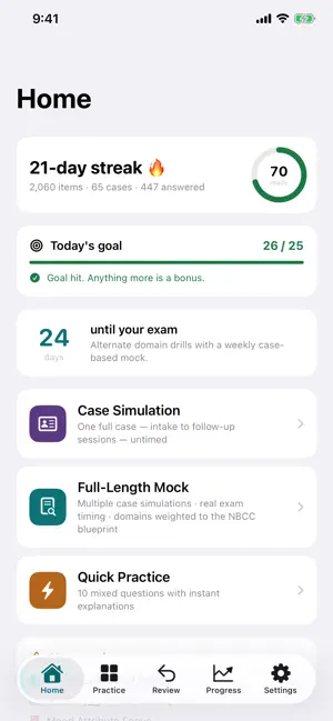 Clinical Counselor Prep screenshot 1