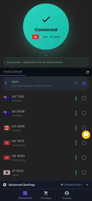 Overleap VPN screenshot 1