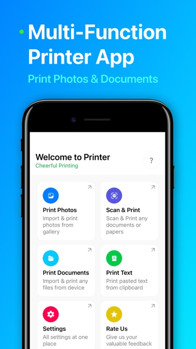 Mobile Printer App Screenshot