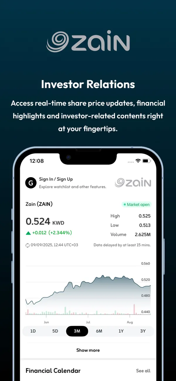 Screenshot #1 pour Zain Group Investor Relations