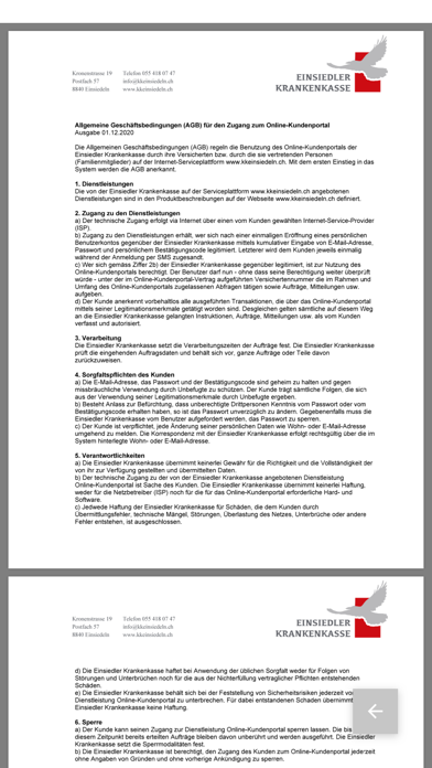 Einsiedler Krankenkasse Screenshot