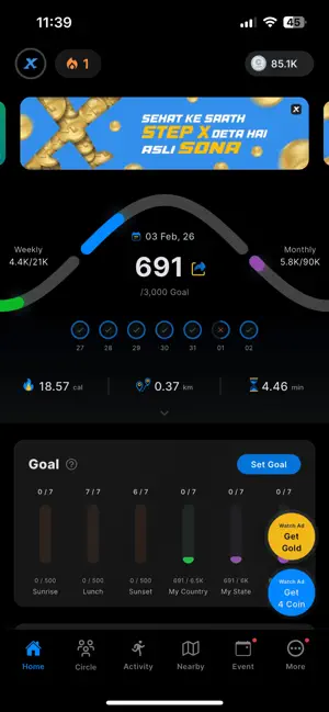 StepX - Walk & Earn real Gold screenshot 1