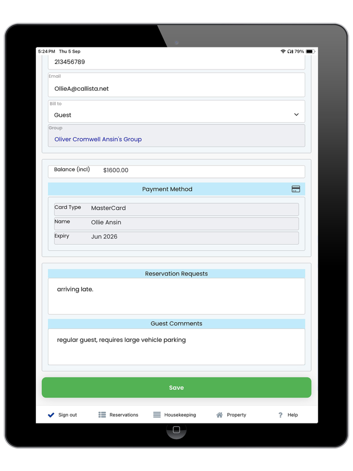 Callista Aurelian Reservations